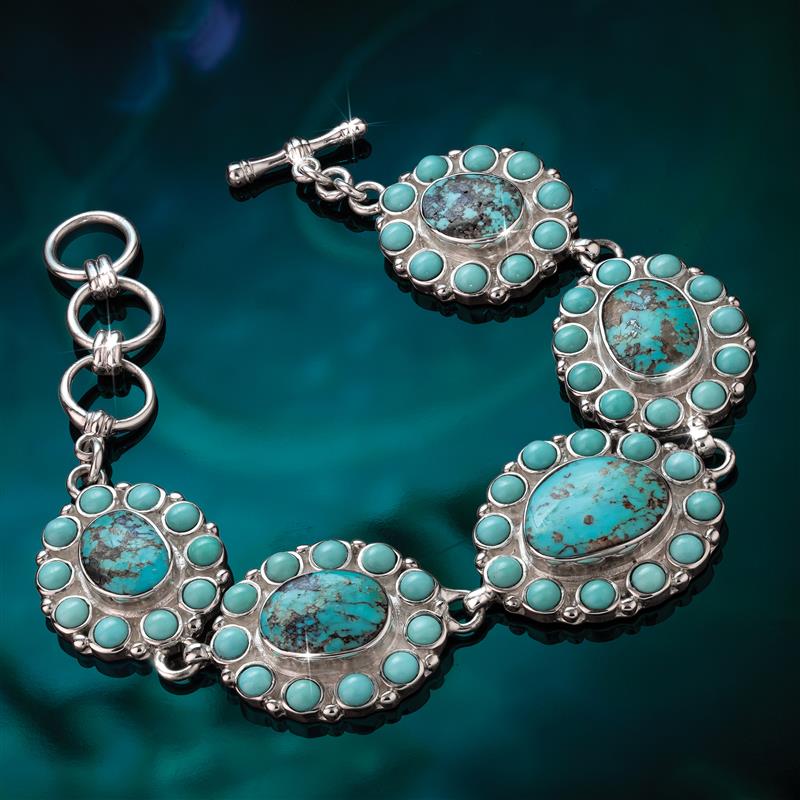 Sterling Silver Kingman Turquoise Complete Set